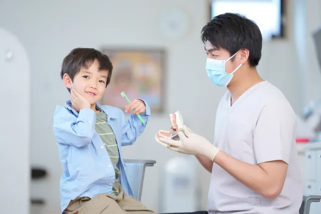 仕上げ磨きのコツ